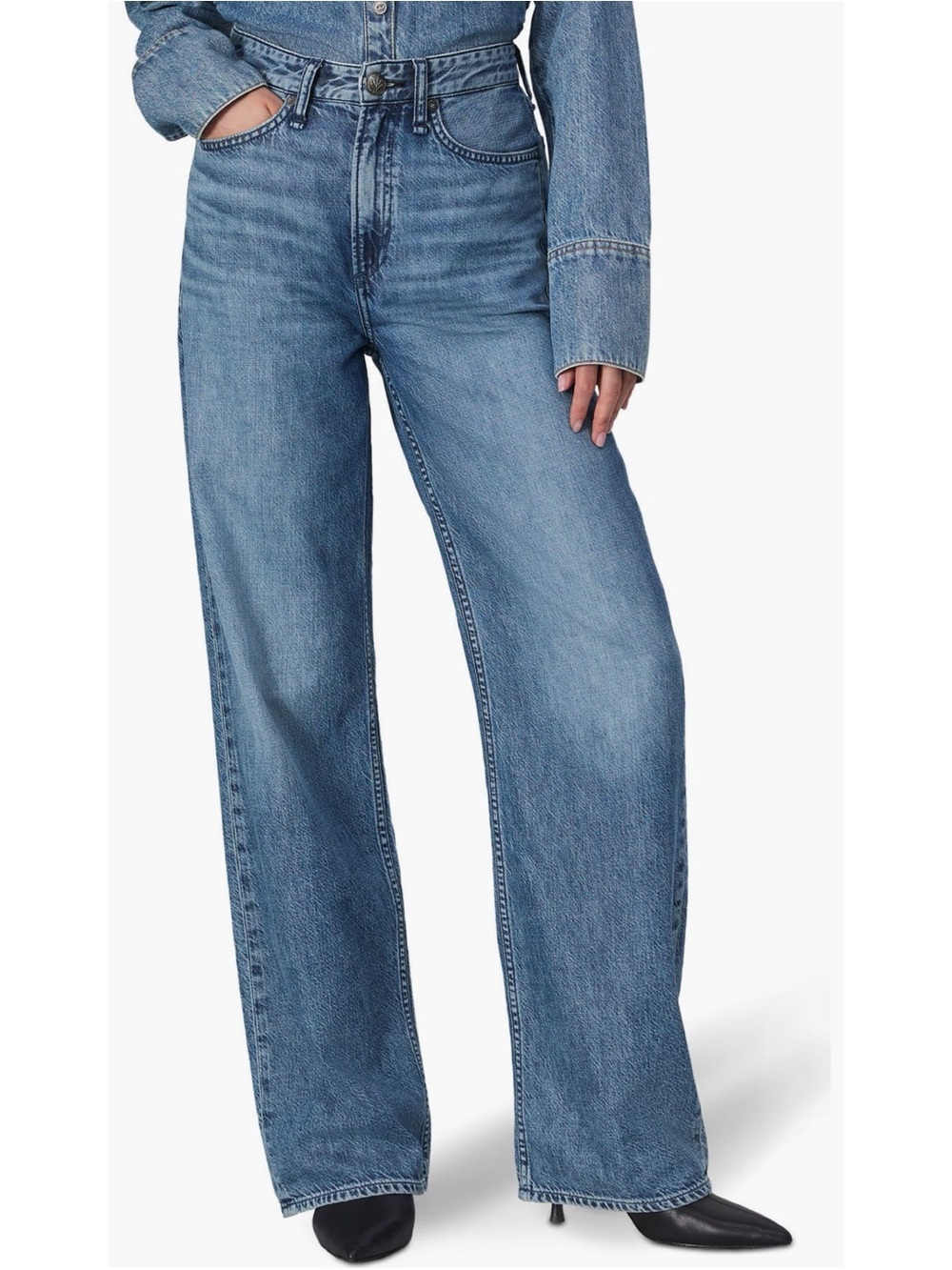 Rag & Bone Featherweight Logan Wide-Leg Jeans Clover Blue 27